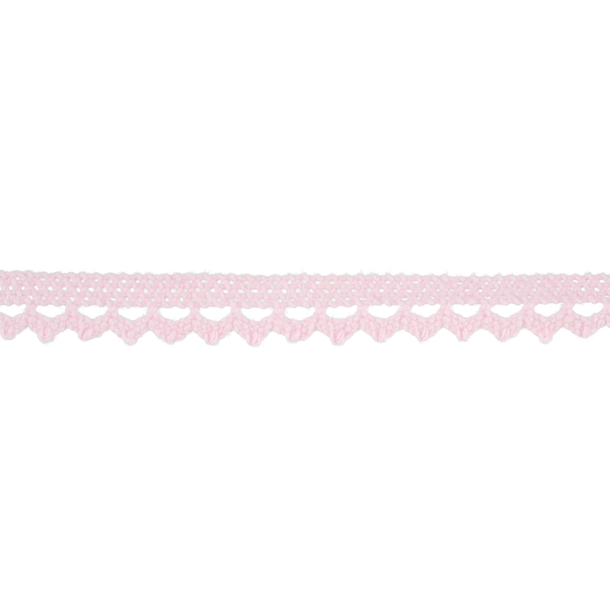 0.3" Pink Scalloped Crochet Trim by Celebrate It®